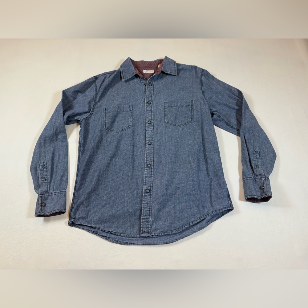 Sable and stone denim long sleeve shirt women’s size medium (bin L)